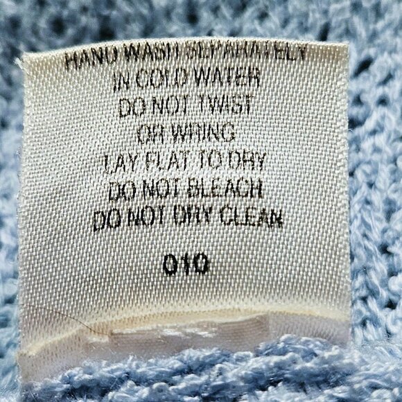 Newport News Pastel Blue Unique Zipper Design Top - M - Picture 7 of 8